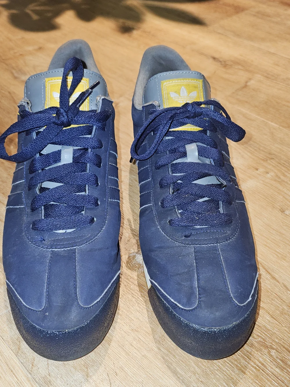 ADIDAS Samoa Mens Blue Suede Sneakers Size 13 Shoes Athletic Running - Picture 2 of 6